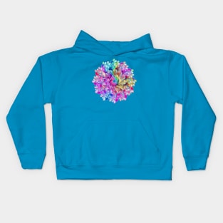 Rainbow Watercolor Paisley Flower Kids Hoodie